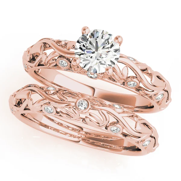 Nature Inspired Filigree Bezel Set Engagement Rings - Image 9