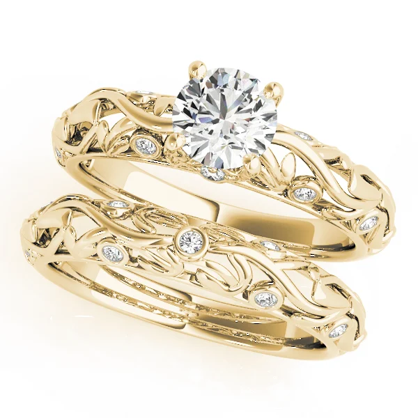 Nature Inspired Filigree Bezel Set Engagement Rings - Image 6