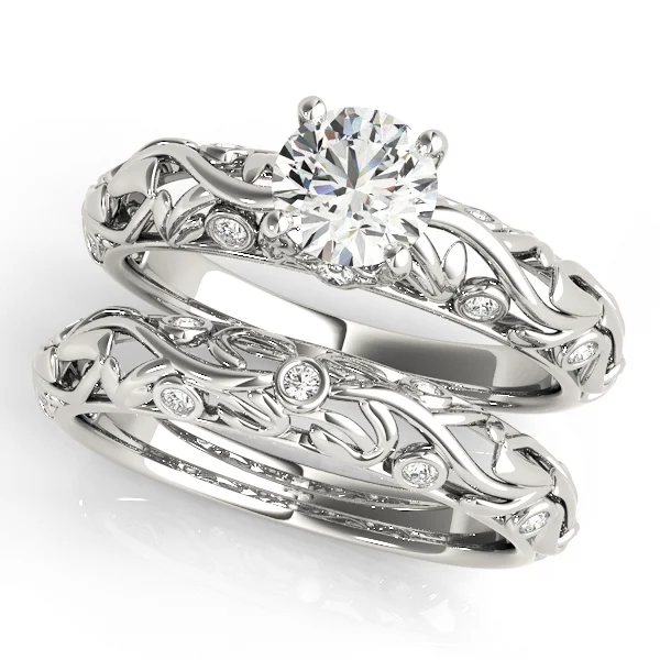 Nature Inspired Filigree Bezel Set Engagement Rings - Image 3
