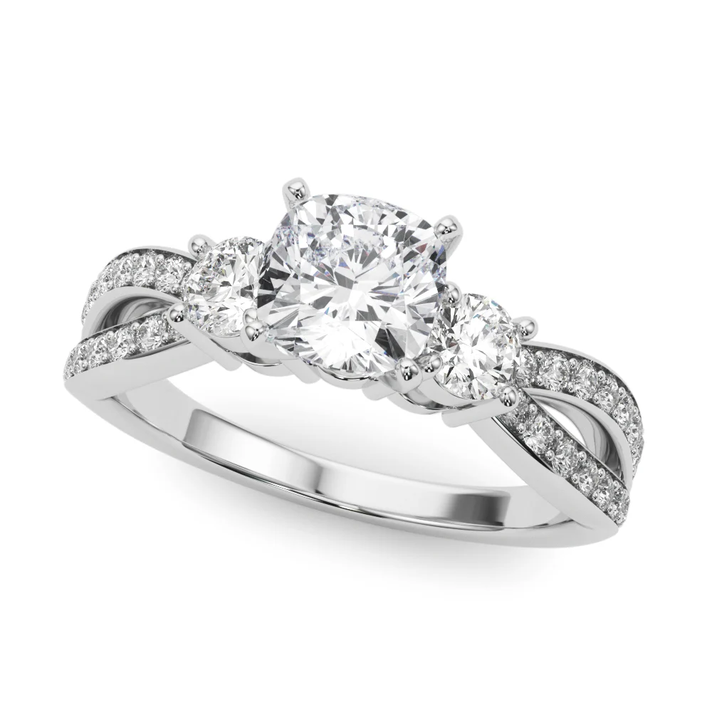Split Shank Round Diamond Engagement Ring - Image 46