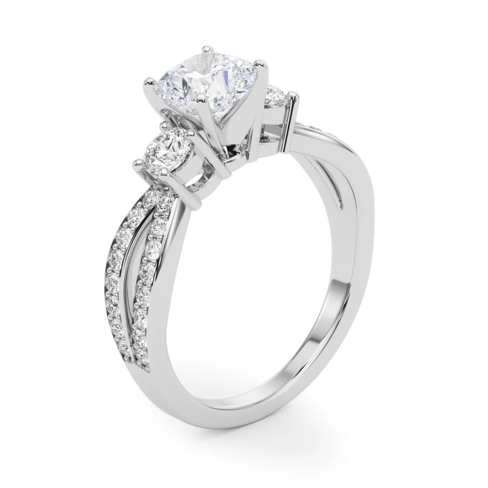 Split Shank Round Diamond Engagement Ring - Image 49