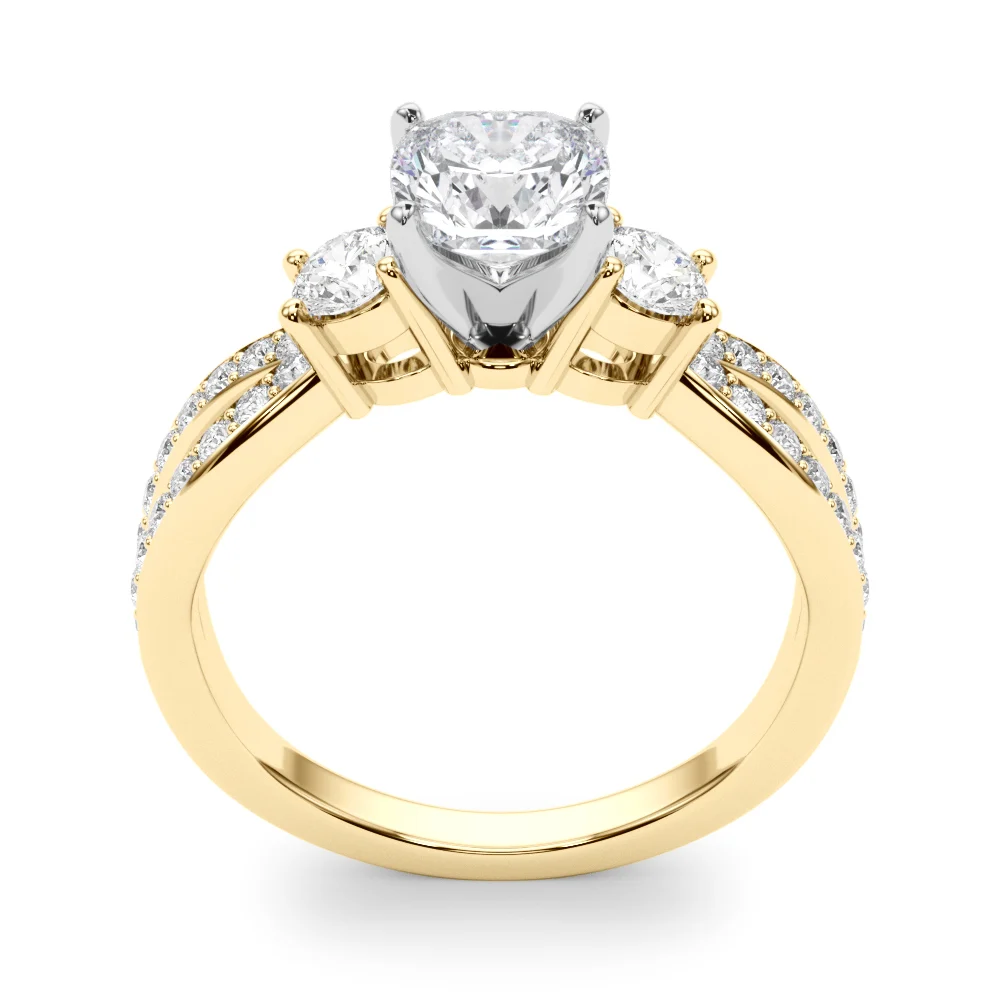 Split Shank Round Diamond Engagement Ring - Image 55