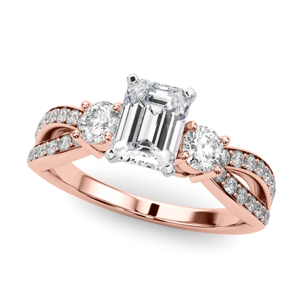 Split Shank Round Diamond Engagement Ring - Image 26