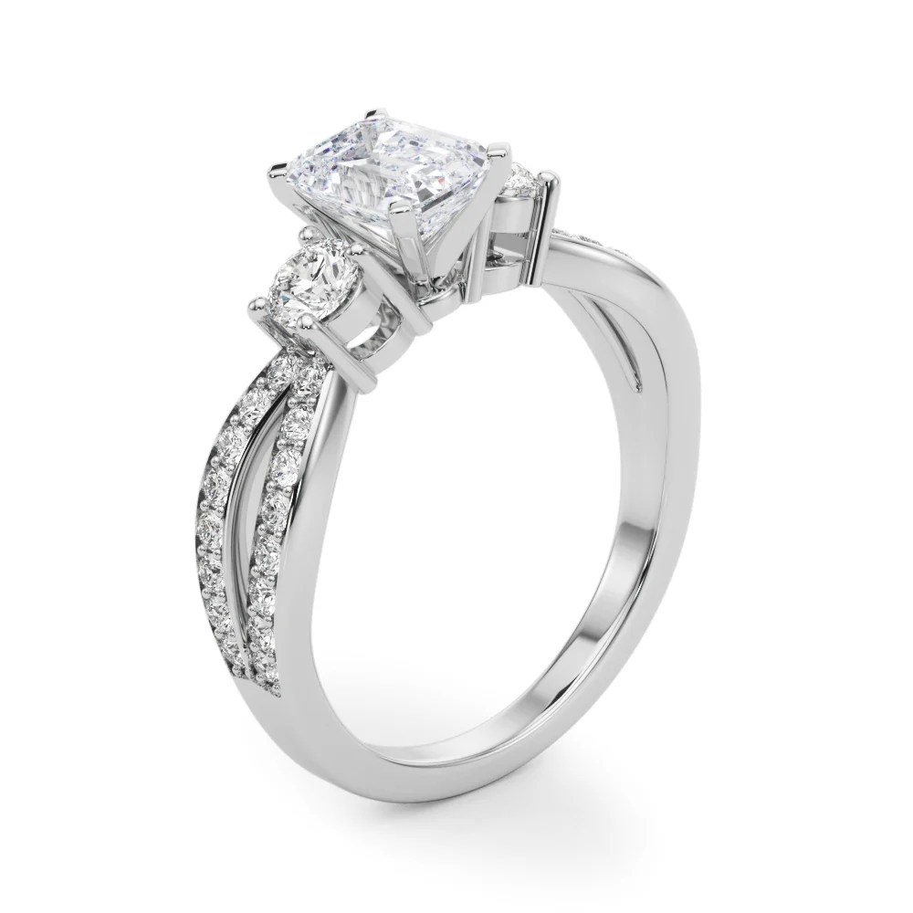 Split Shank Round Diamond Engagement Ring - Image 19