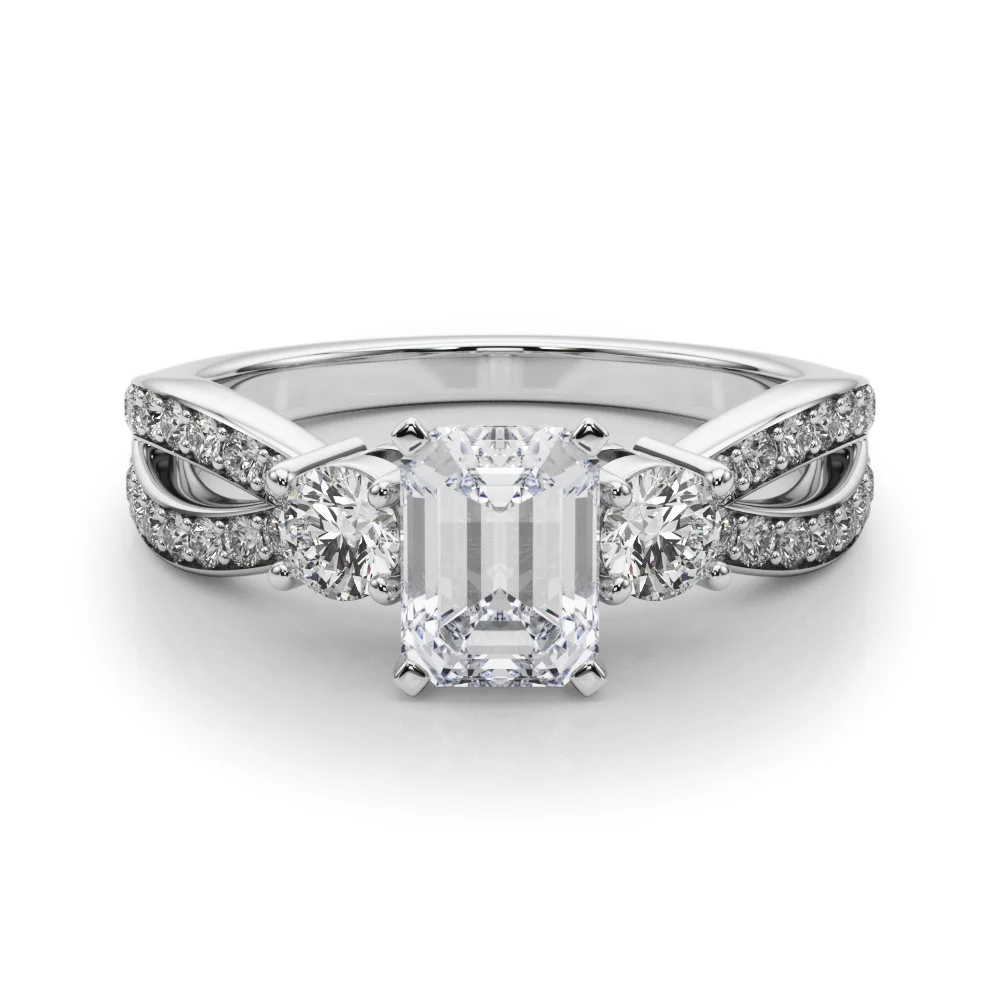 Split Shank Round Diamond Engagement Ring - Image 18