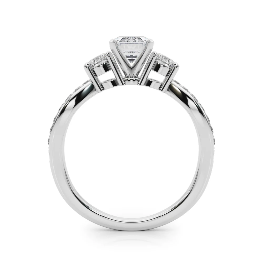 Split Shank Round Diamond Engagement Ring - Image 17