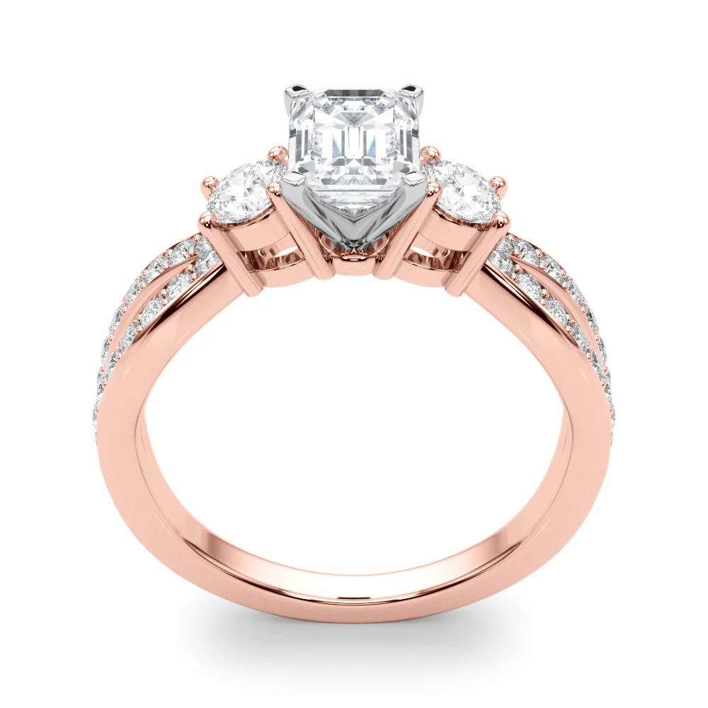 Split Shank Round Diamond Engagement Ring - Image 30