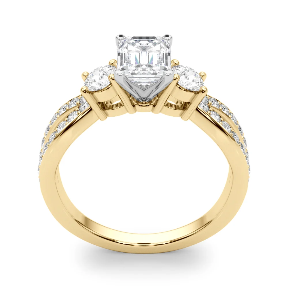 Split Shank Round Diamond Engagement Ring - Image 25
