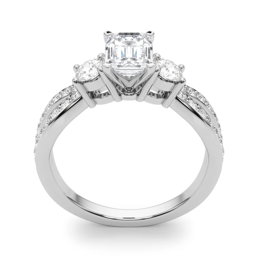 Split Shank Round Diamond Engagement Ring - Image 20
