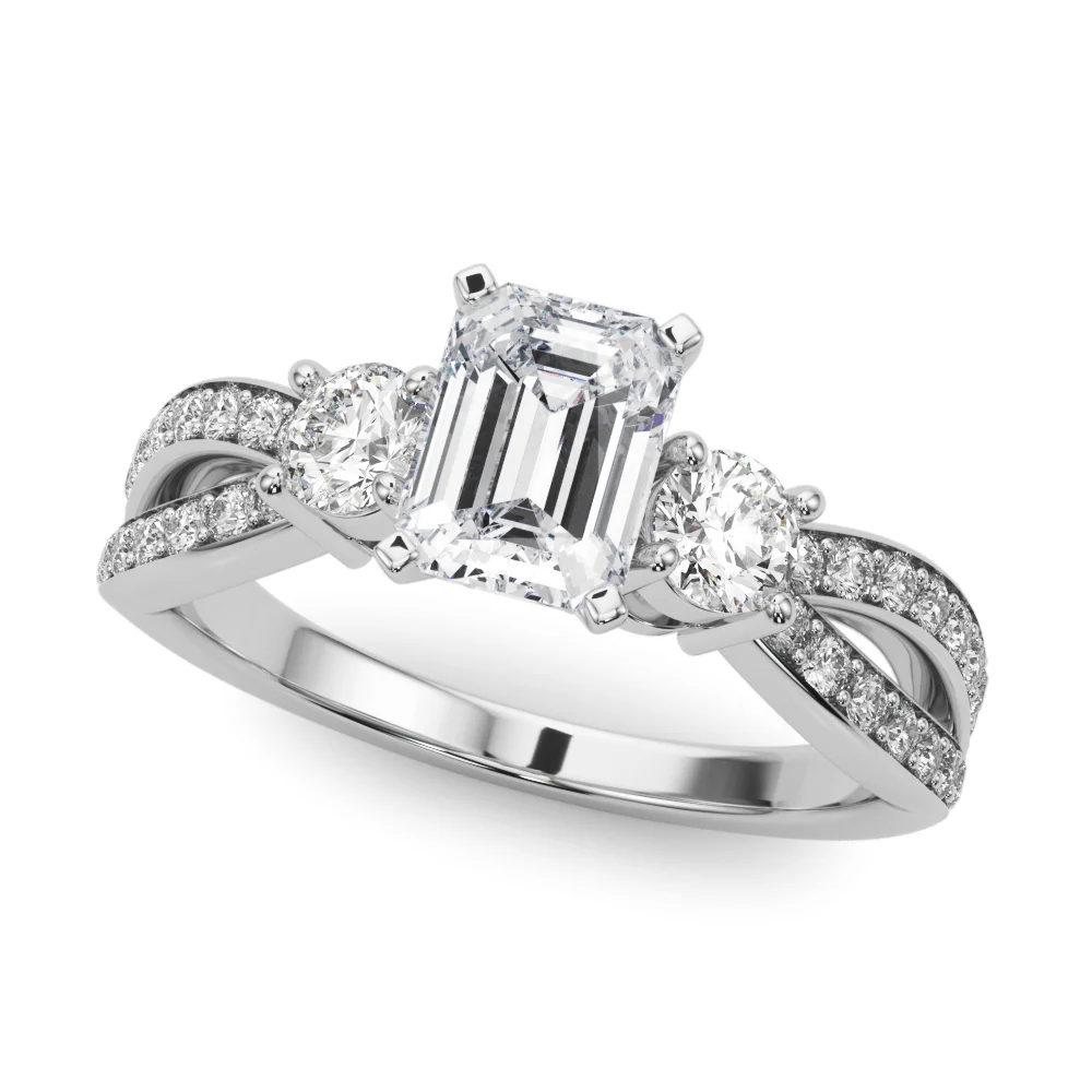 Split Shank Round Diamond Engagement Ring - Image 16