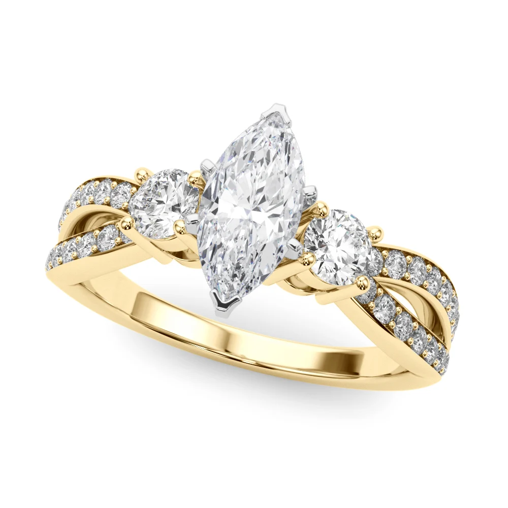 Split Shank Round Diamond Engagement Ring - Image 96