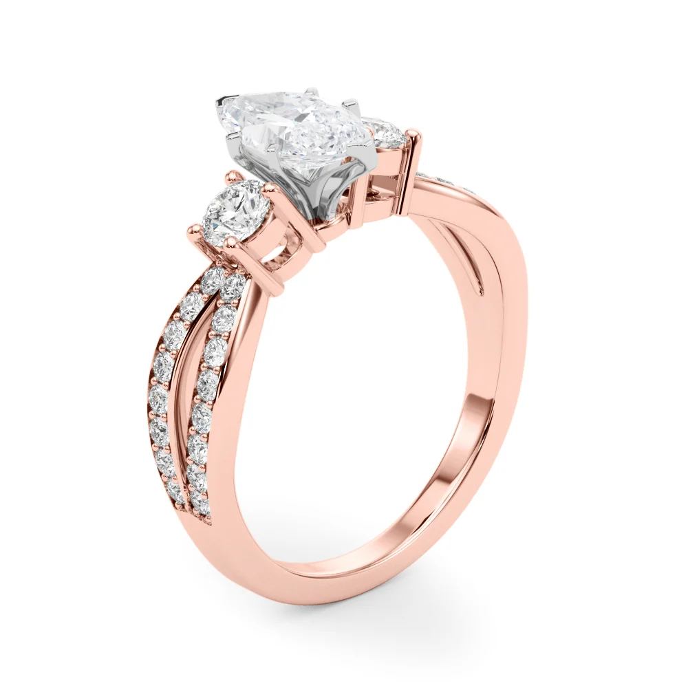 Split Shank Round Diamond Engagement Ring - Image 104