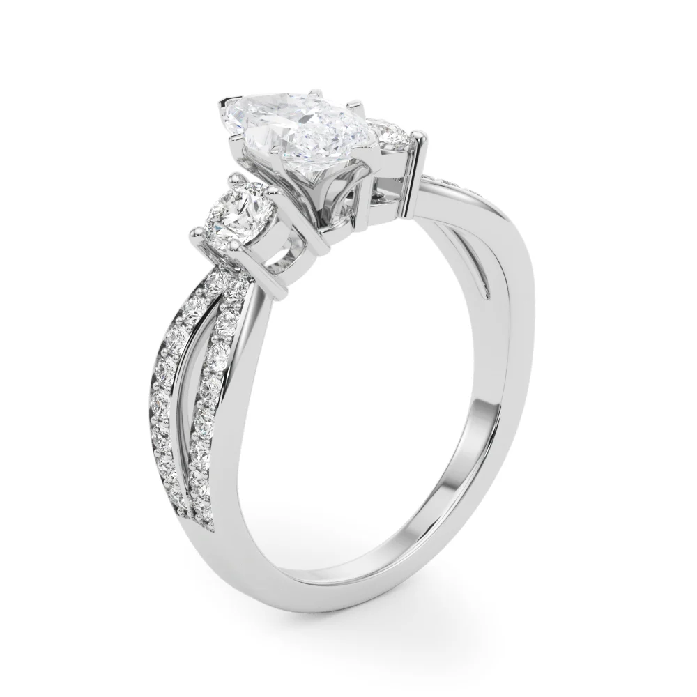 Split Shank Round Diamond Engagement Ring - Image 94
