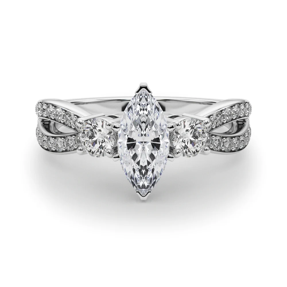 Split Shank Round Diamond Engagement Ring - Image 93
