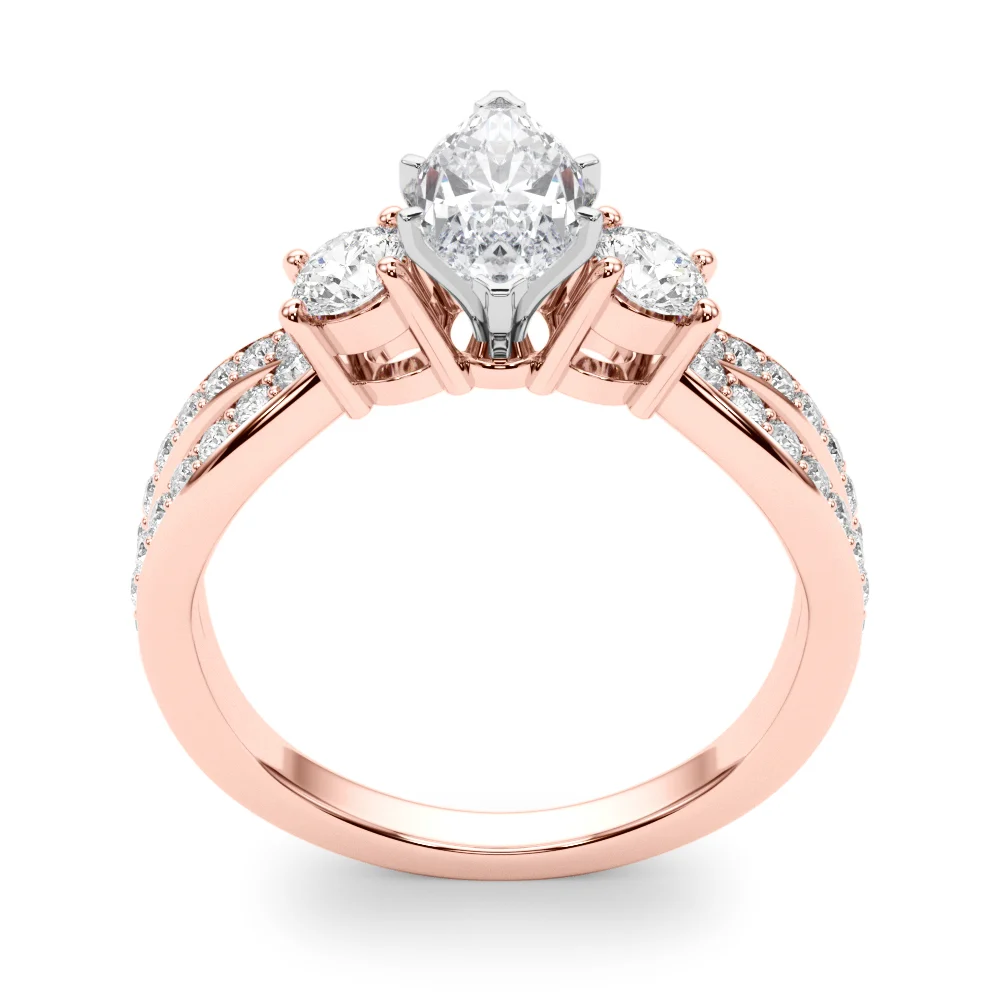 Split Shank Round Diamond Engagement Ring - Image 105