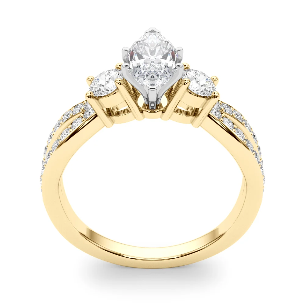 Split Shank Round Diamond Engagement Ring - Image 100