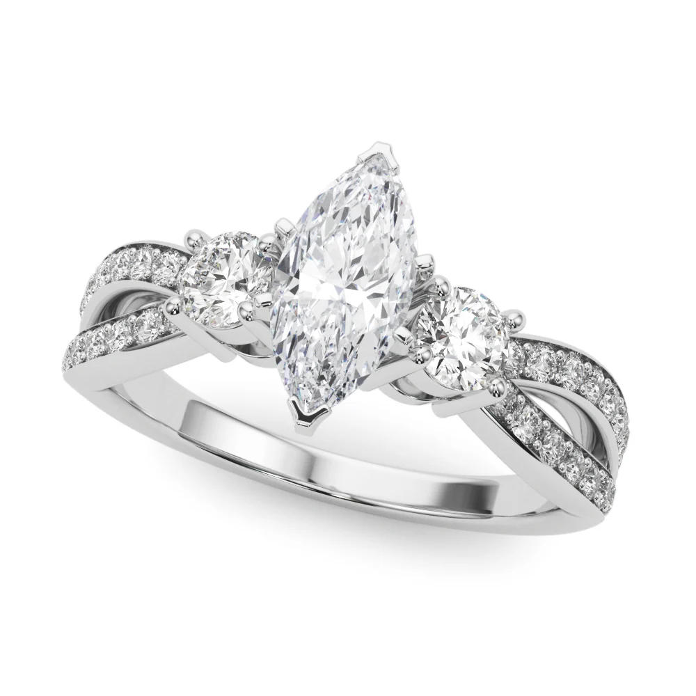 Split Shank Round Diamond Engagement Ring - Image 91