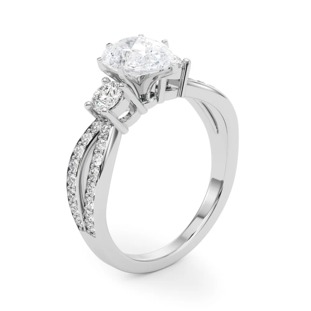 Split Shank Round Diamond Engagement Ring - Image 79
