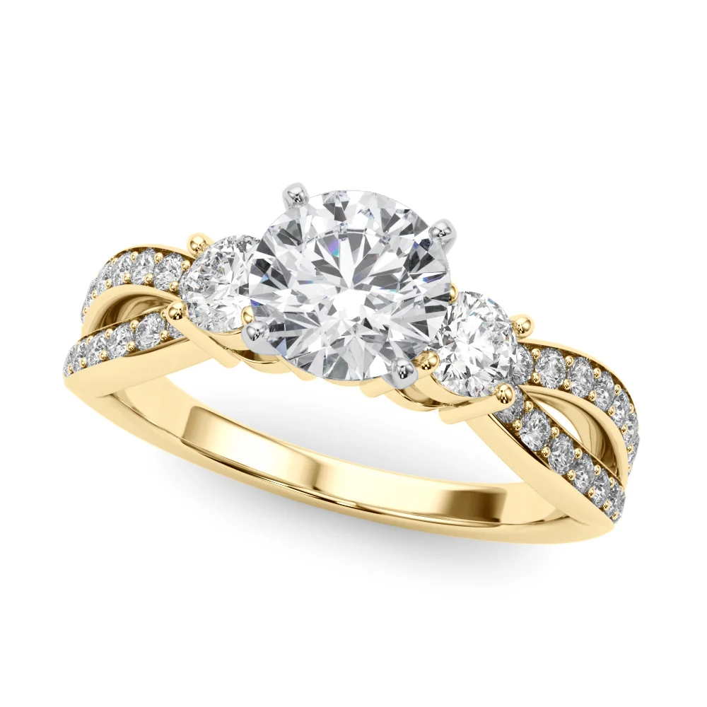 Split Shank Round Diamond Engagement Ring - Image 6
