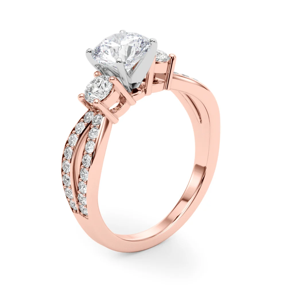 Split Shank Round Diamond Engagement Ring - Image 14