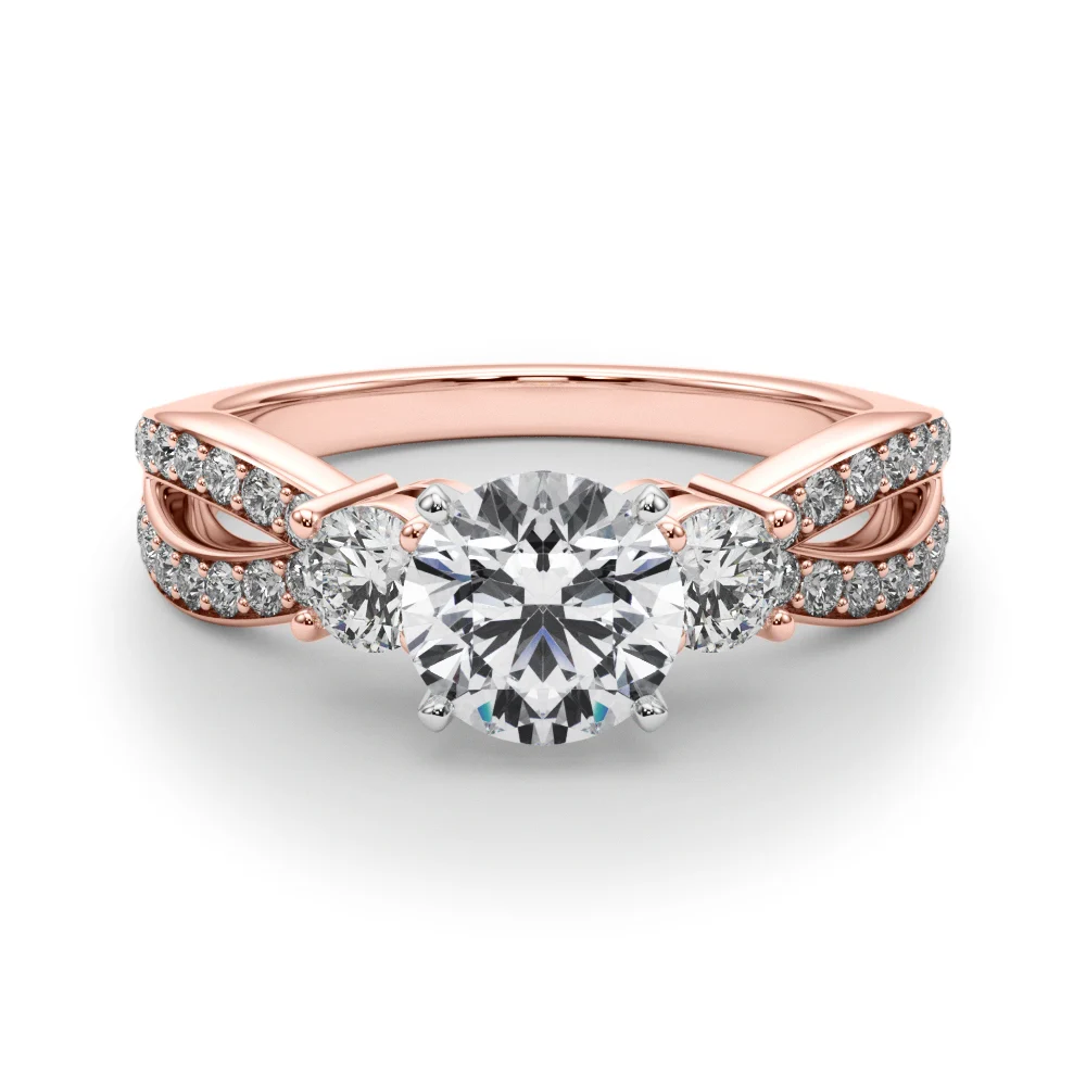 Split Shank Round Diamond Engagement Ring - Image 13