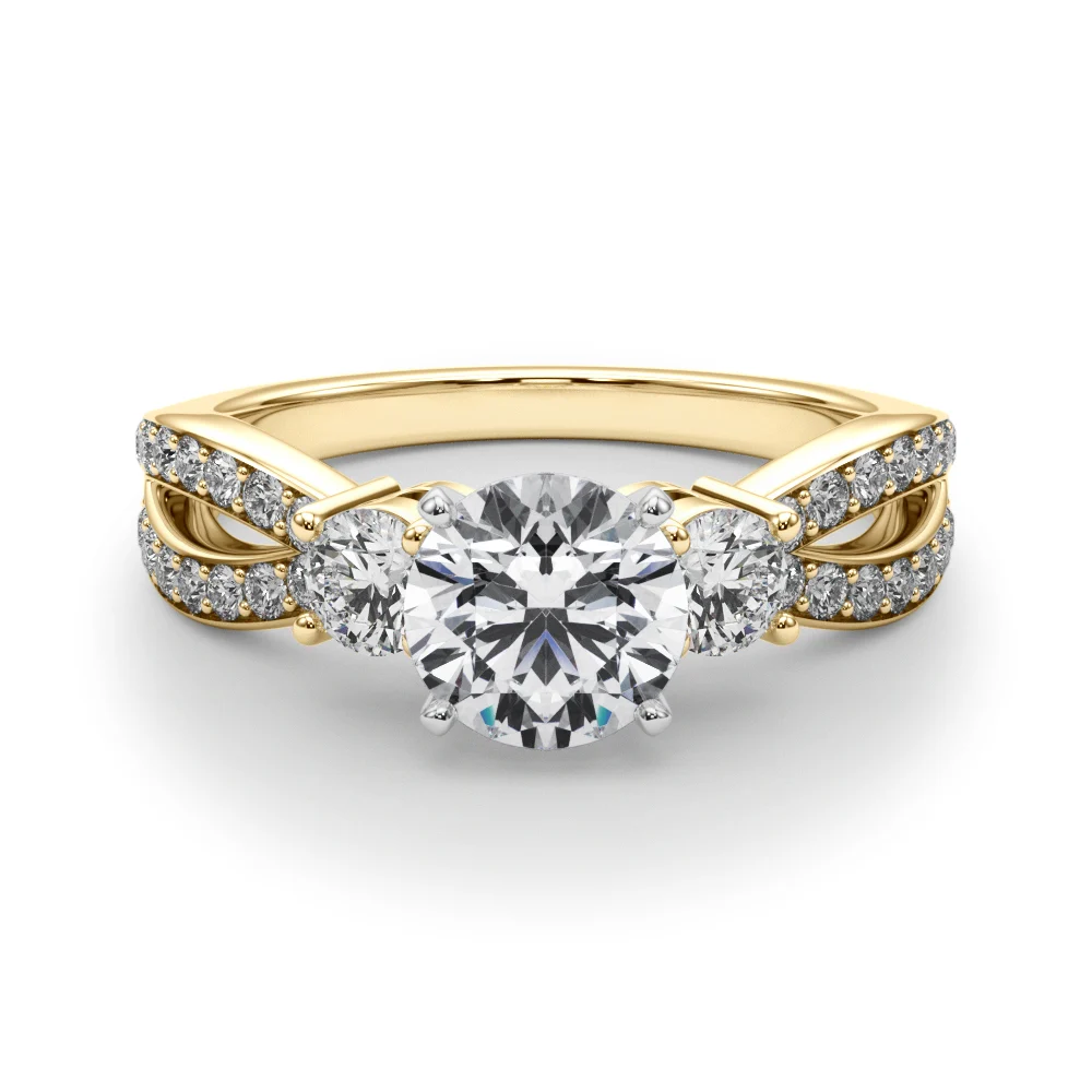 Split Shank Round Diamond Engagement Ring - Image 8