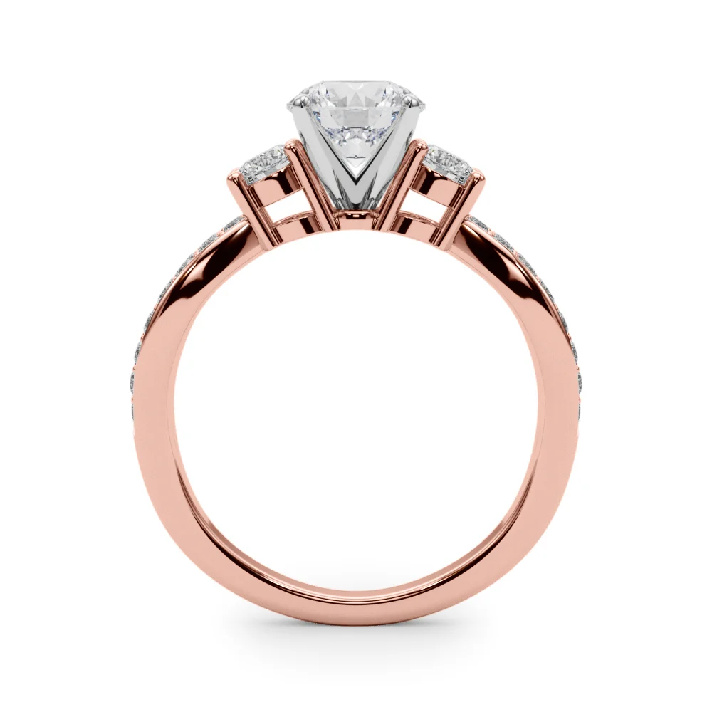 Split Shank Round Diamond Engagement Ring - Image 12