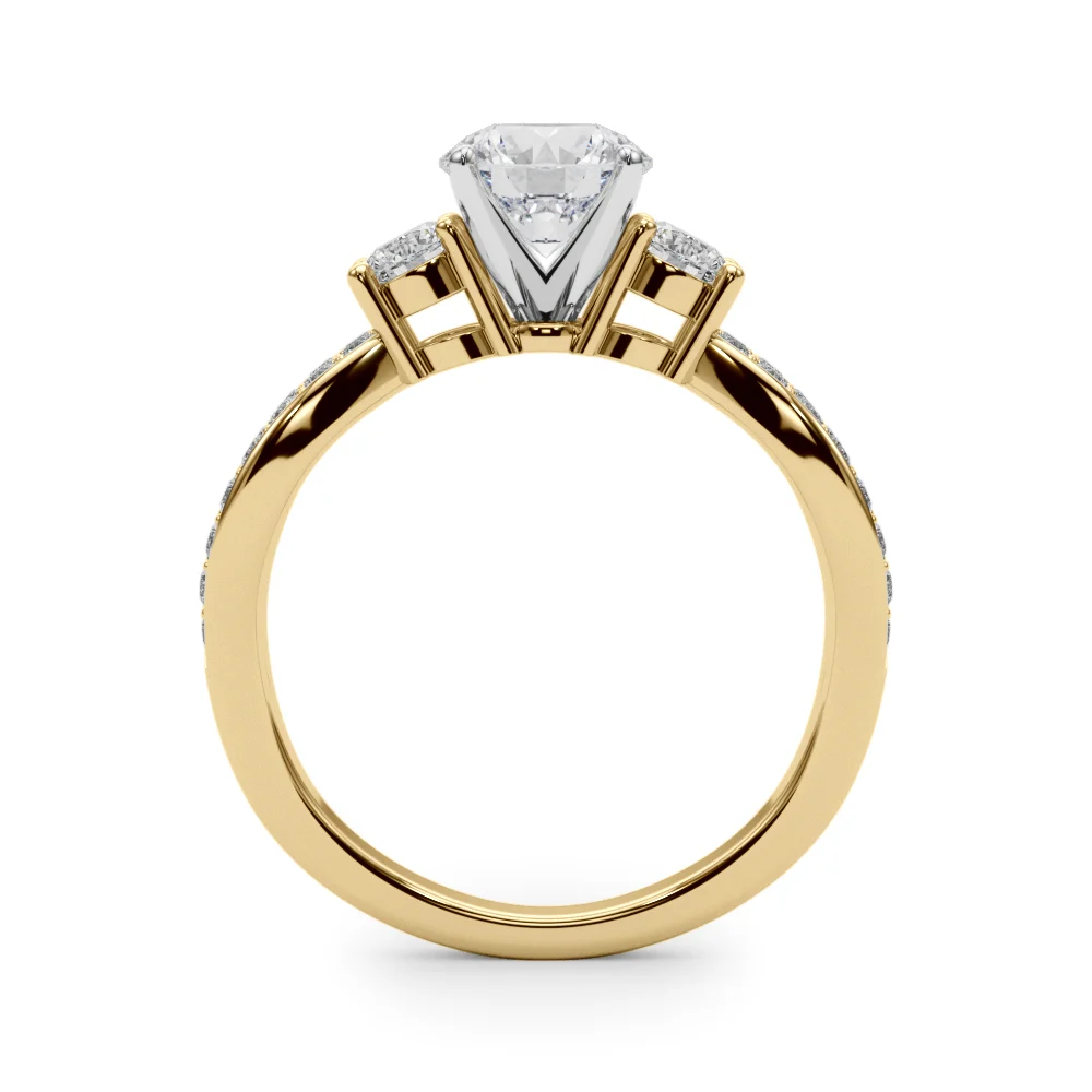 Split Shank Round Diamond Engagement Ring - Image 7