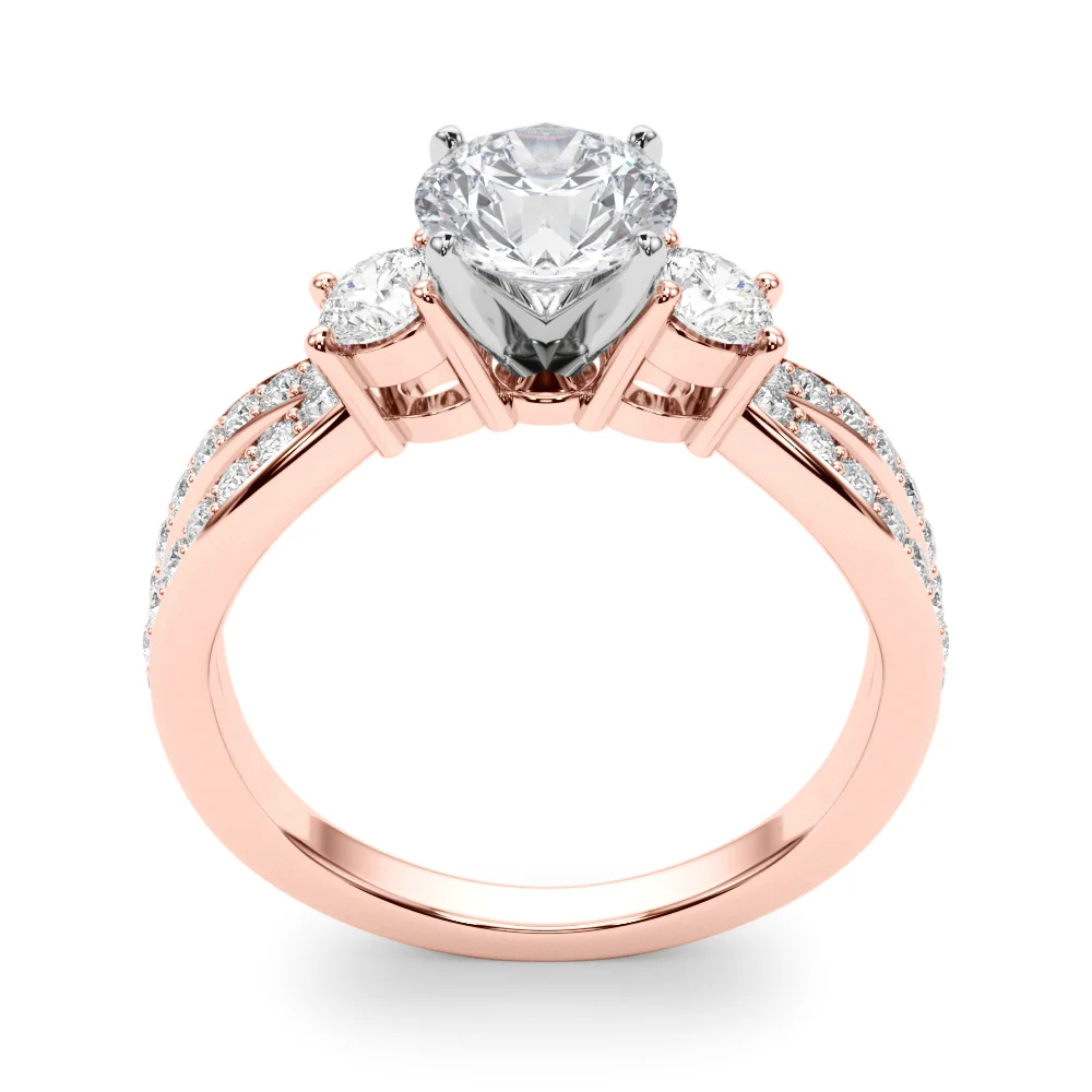 Split Shank Round Diamond Engagement Ring - Image 15
