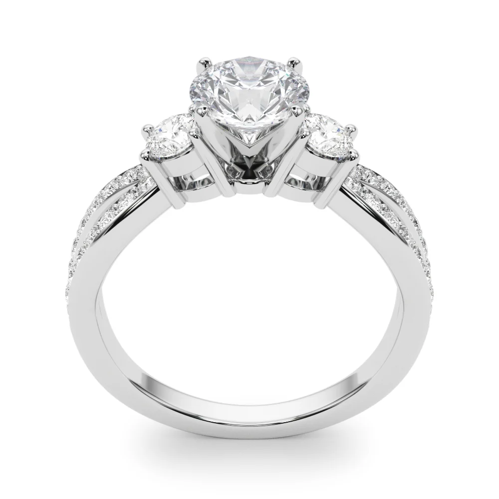 Split Shank Round Diamond Engagement Ring - Image 5