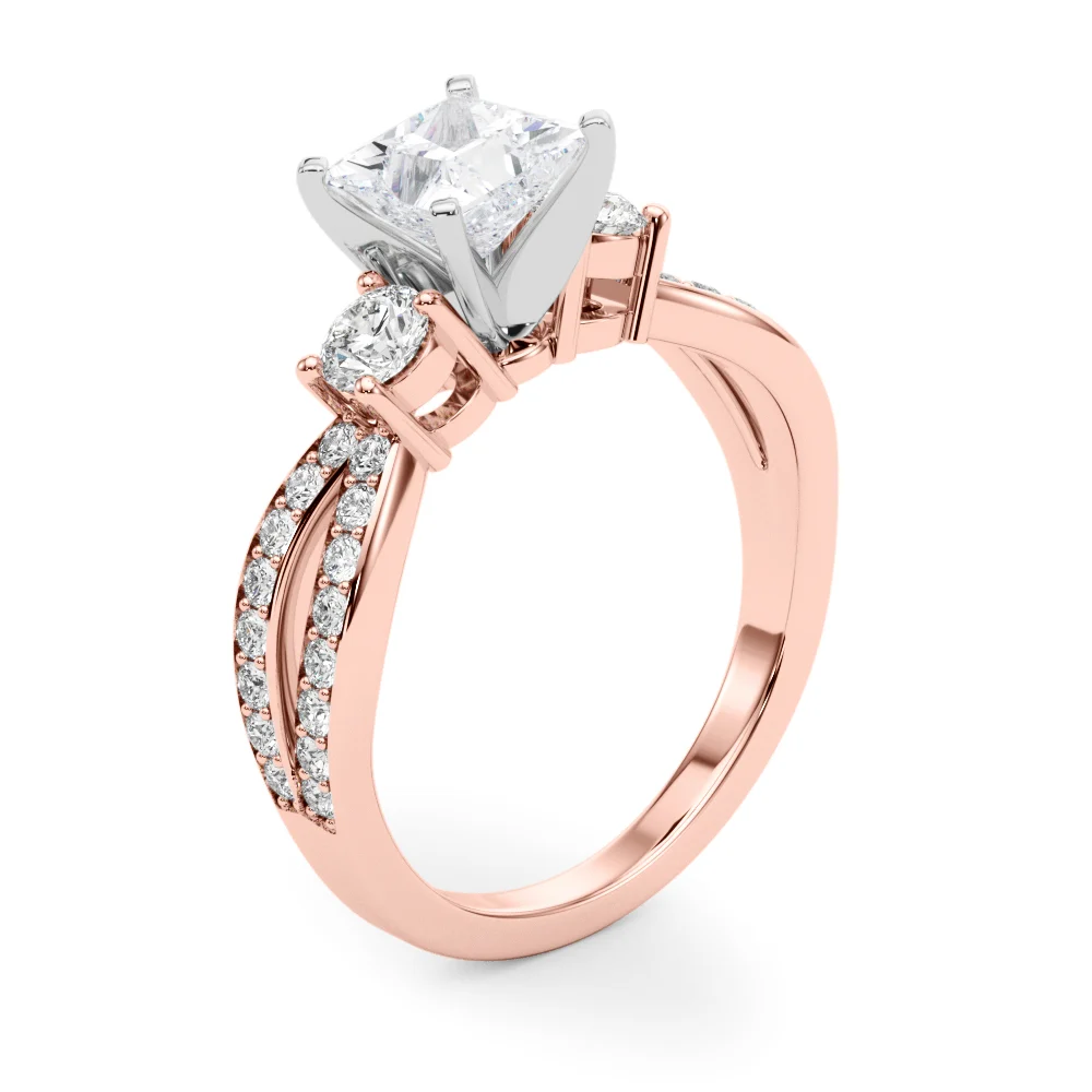 Split Shank Round Diamond Engagement Ring - Image 74