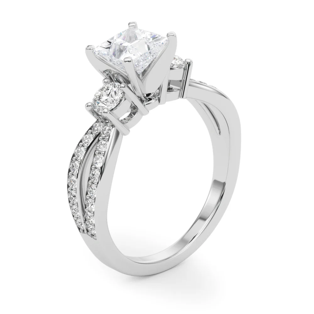 Split Shank Round Diamond Engagement Ring - Image 64