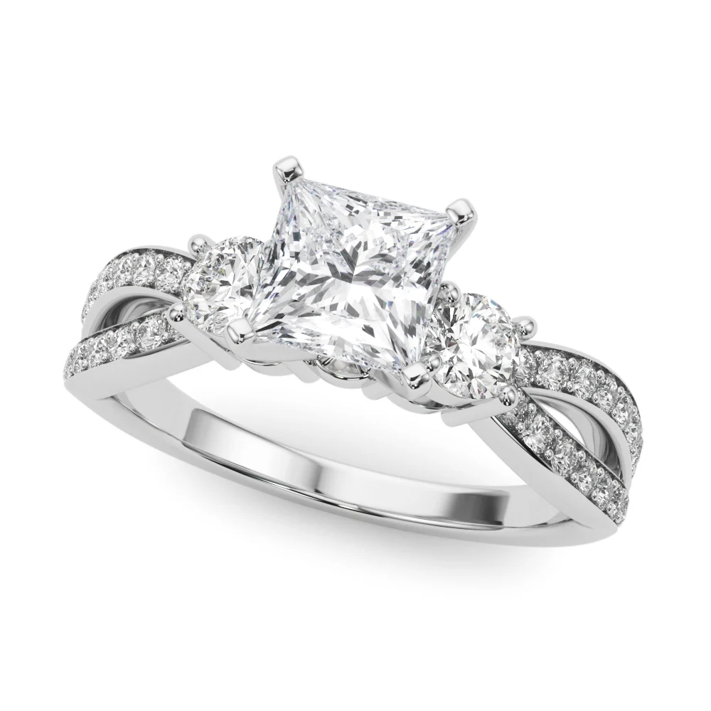Split Shank Round Diamond Engagement Ring - Image 61