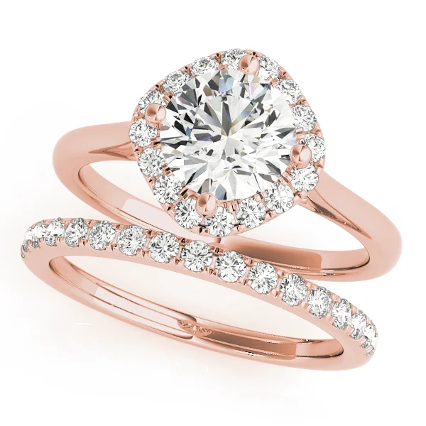 Solitaire Halo Cushion Shape Engagement Ring - Image 9