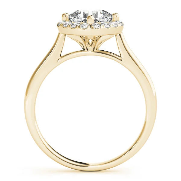 Solitaire Halo Cushion Shape Engagement Ring - Image 5