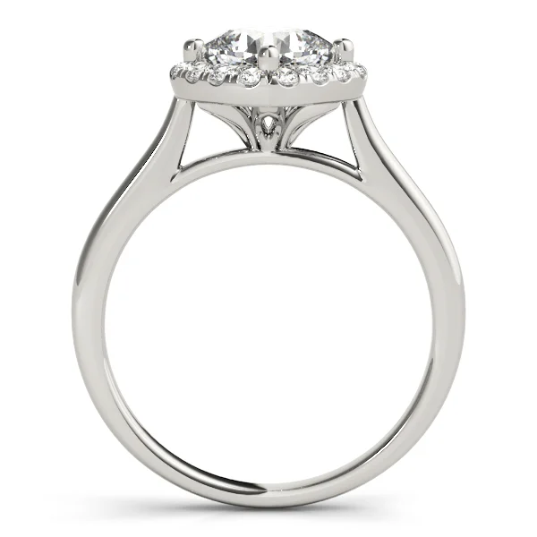 Solitaire Halo Cushion Shape Engagement Ring - Image 2
