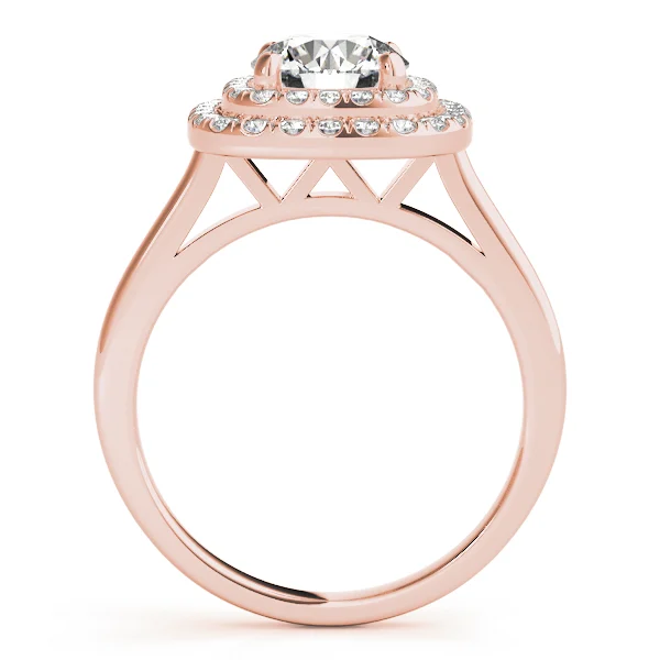 Round Double Halo Engagement Ring - Image 8