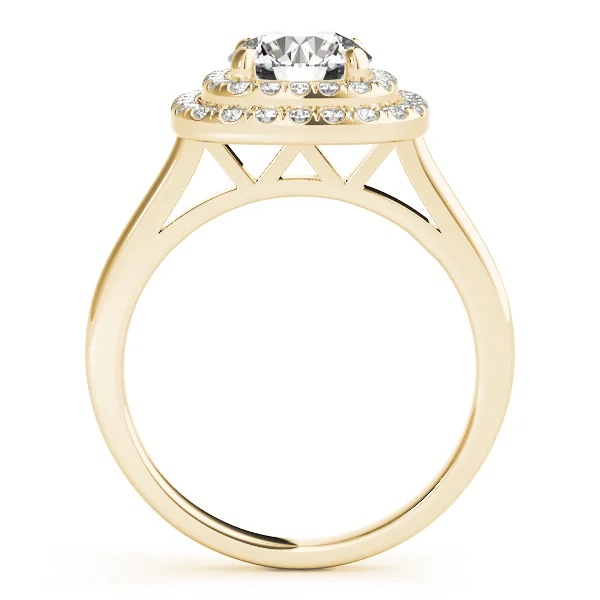 Round Double Halo Engagement Ring - Image 5