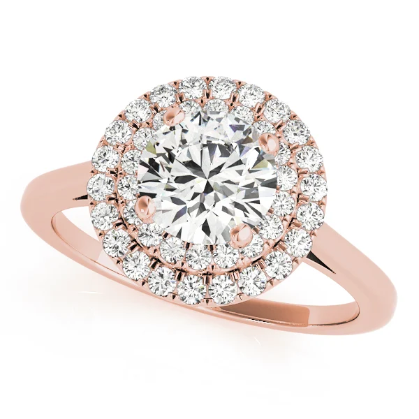 Round Double Halo Engagement Ring - Image 7