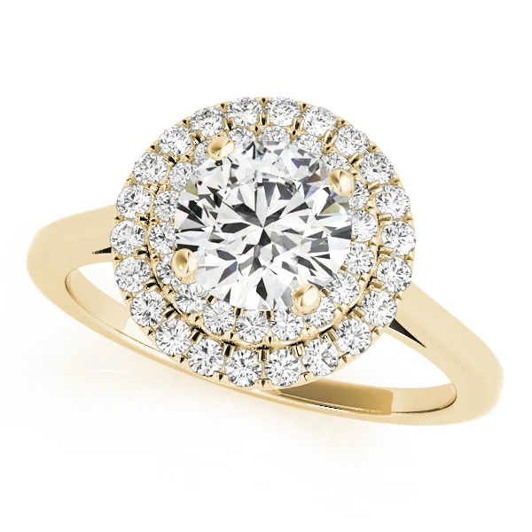 Round Double Halo Engagement Ring - Image 4