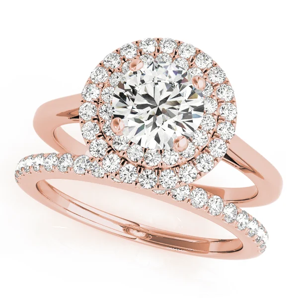 Round Double Halo Engagement Ring - Image 9