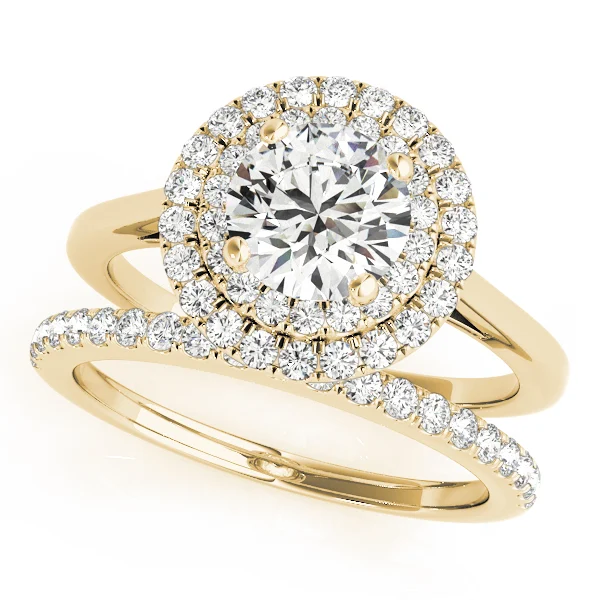 Round Double Halo Engagement Ring - Image 6