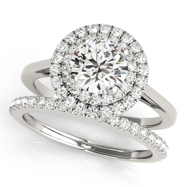 Round Double Halo Engagement Ring - Image 3