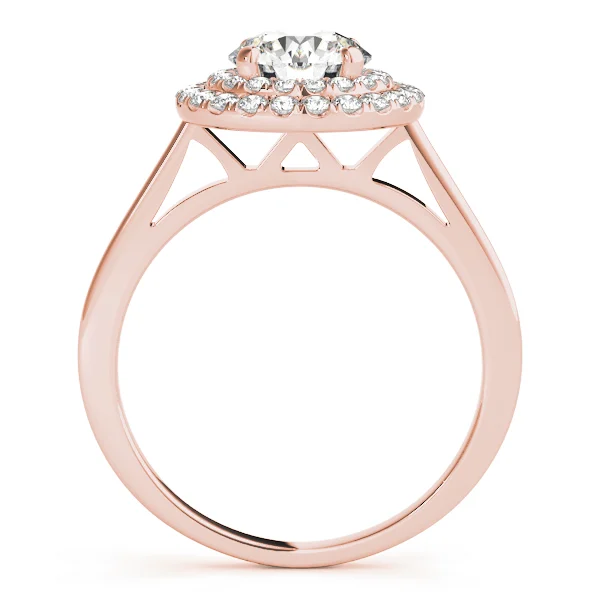 Round Double Halo Engagement Ring - Image 8