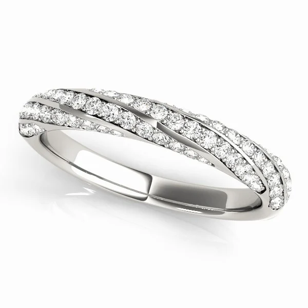 Twisting Diamond Wedding Band