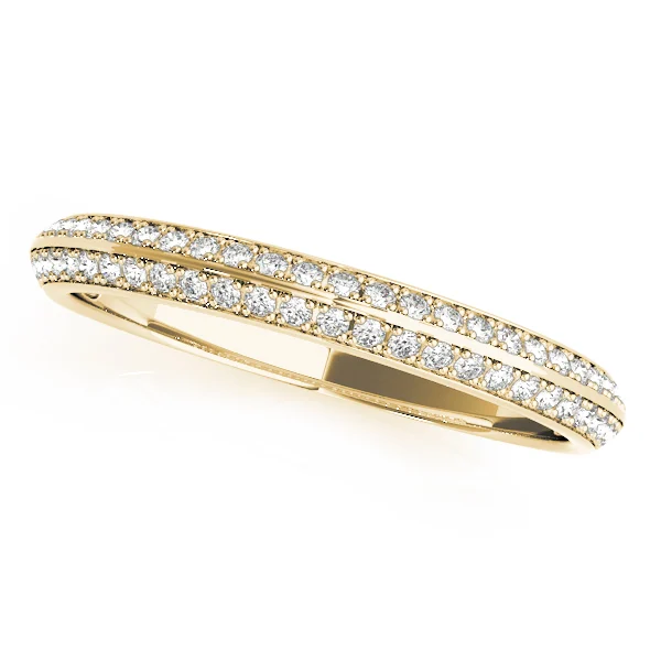 Double Row Pavé Wedding Rings - Image 3