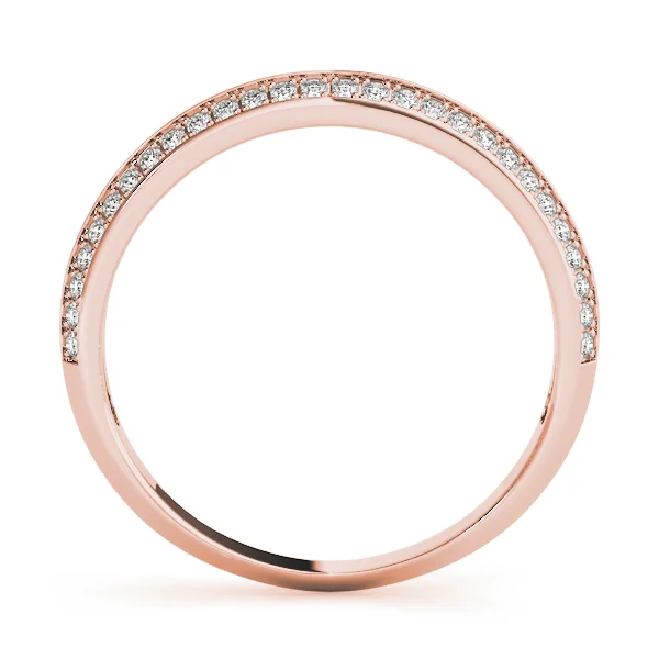 Double Row Pavé Wedding Rings - Image 6
