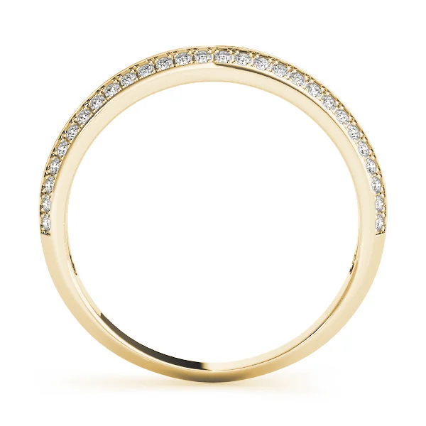 Double Row Pavé Wedding Rings - Image 4