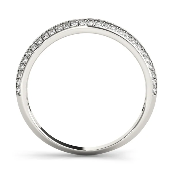 Double Row Pavé Wedding Rings - Image 2