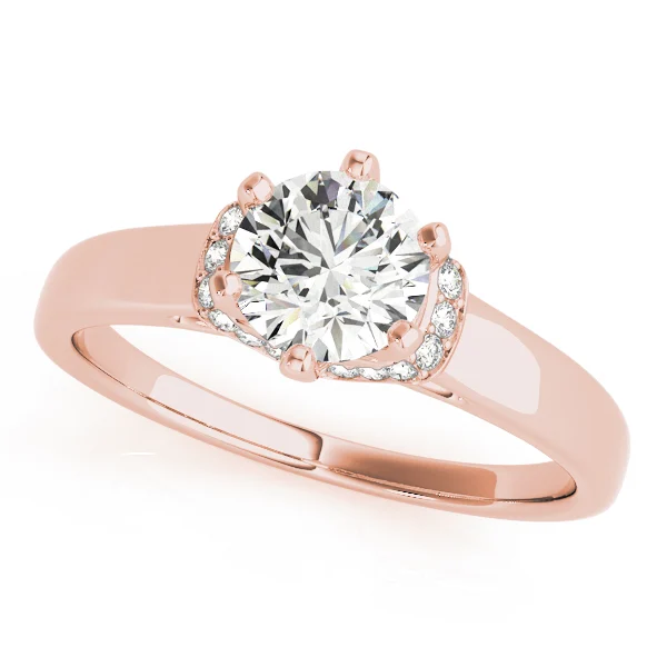 Solitaire Hidden Halo Engagement Rings - Image 7